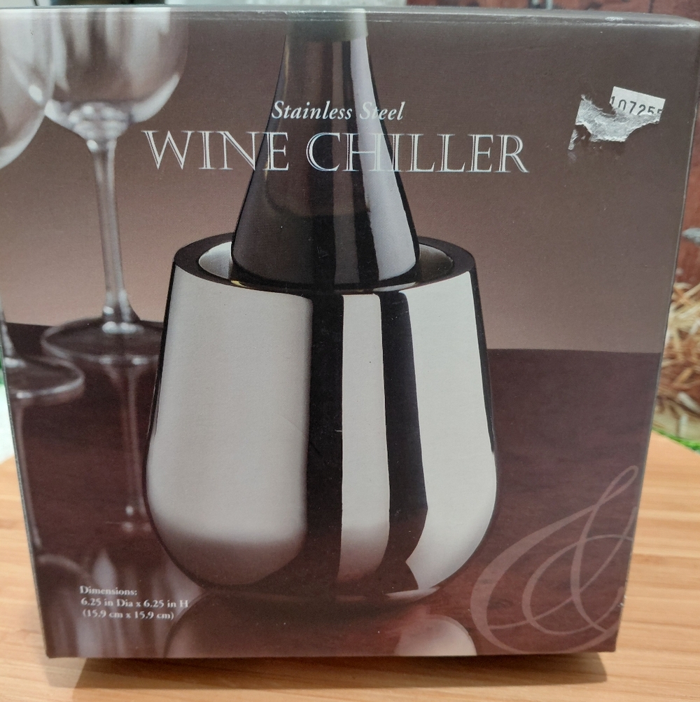 AMPERSAND AVE Silver Wine Chiller
